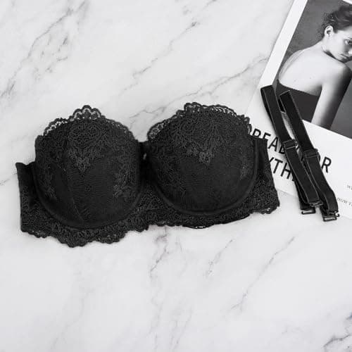 Plusexy Women's Push-Up Bra - Thick Padded Underwire(Strapless, Convertible)