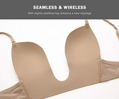 HANSACA Women's Deep Plunge Multi-Way Bra