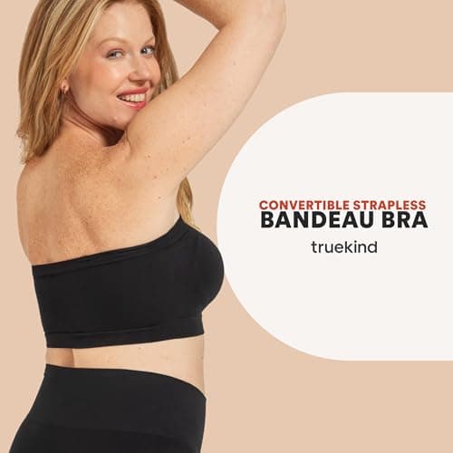 Truekind Wireless Strapless Bra, Plus Size Tube Top for Women
