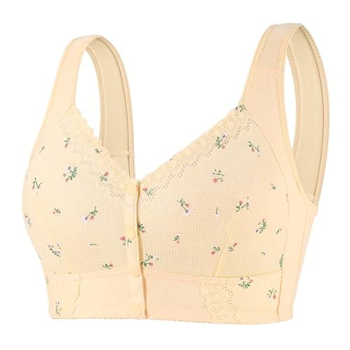 FHTECO Thin Cup Wireless Bras for Older Women