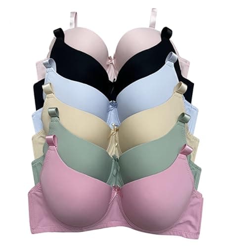 IHeyi 6-Piece Full Cup Wired Gentle Push-up Bra A/B/C