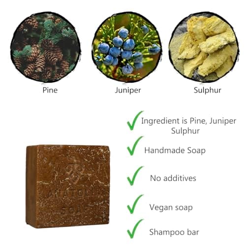 Organic Pine Juniper Sulphur Soap for Men and Women - 5 oz