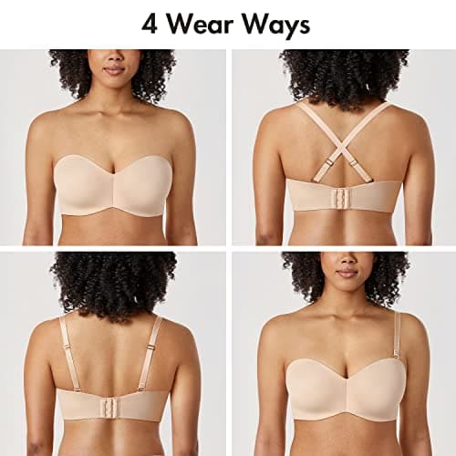 Delimira Women's Strapless Silicone-Free Minimizer Plus Size Bra