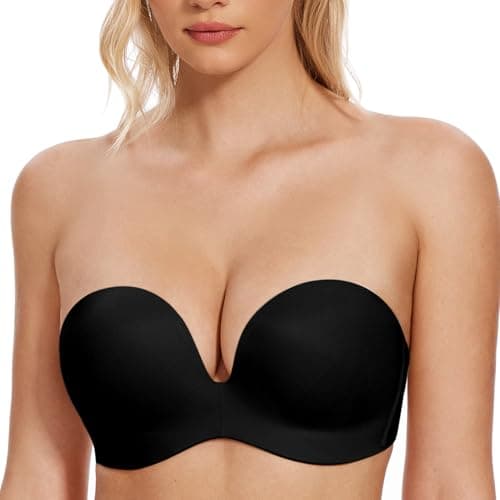 Wingslove Women's Wirefree Push Up Bra, Full Figure Multiway Contour Lift Red Carpet Red