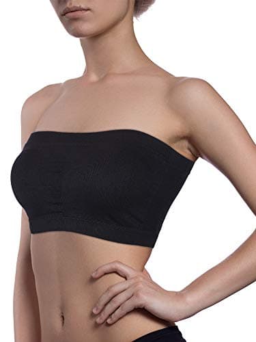 Satinior 4-Pieces Seamless Padded Bralette Tube Top Bra