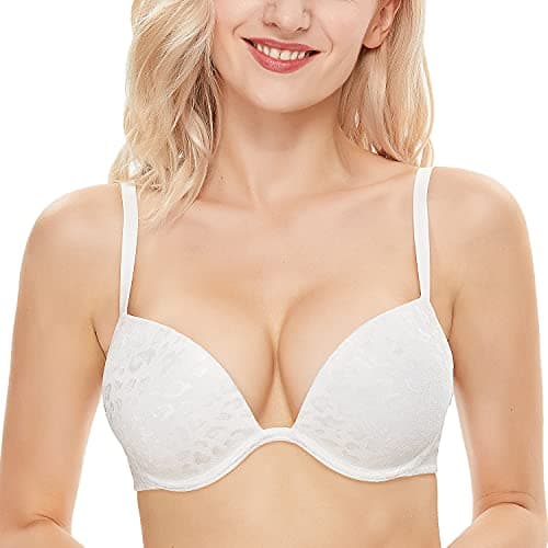 Women's Push-Up Bra with Deep V Plunge