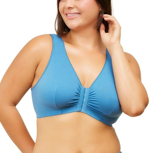 LEADING LADY Women's Cotton Front-Closure Leisure Bra