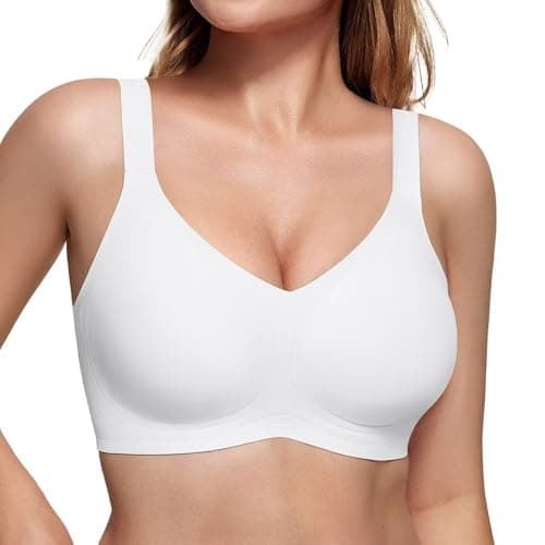 Vertvie Women's Wireless Push-Up Sports Bra with Underarm Smoothing