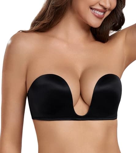 Deep Plunge Strapless Push Up Bra for Everyday Use