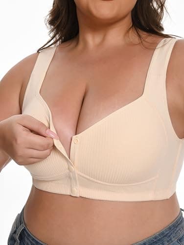 CERYIWER Front Closure Wireless Bras for Older Women