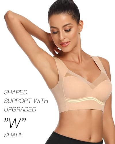 WOWENY Women's Seamless Wirefree Padded Push-Up Bra
