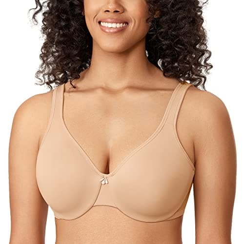 DELIMIRA Plus Size Minimizer Underwire Bra for Smooth Coverage