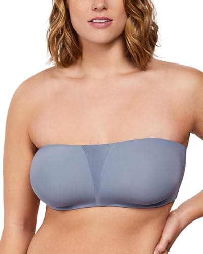 HSIA Women's Smoke Blue Strapless Plus Size Anti-Slip Underwire Bra