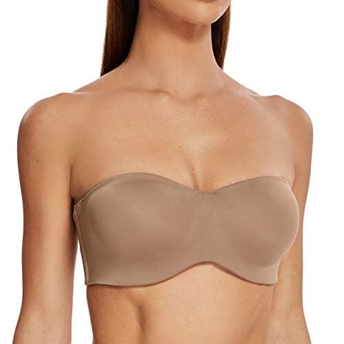 MELENECA Women's Underwire Strapless Bra for Large Bust Minimizer