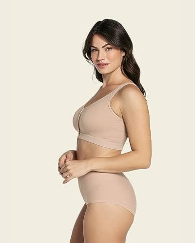Leonisa Stretchy Cotton Wireless Bra - Posture Corrector for Women