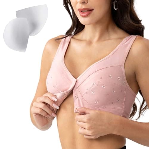 Comfortable Front Snap Daisy Bras for Older Women