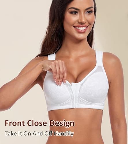 Women's Posture Support Front Closure Bra - Everyday Full Coverage Back Support Wireless Non-Padded
| HACI Women's Front Closure Posture Bra - Back Support Wireless Non-Padded
| Women's Everyday Full Coverage Posture Bra - Back Support Front Closure