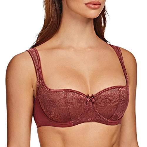 MELENECA Women's Padded Balconette Bras with Underwire