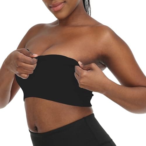 Zimcti Women's Comfortable Strapless Silicone Bandeau Bralette