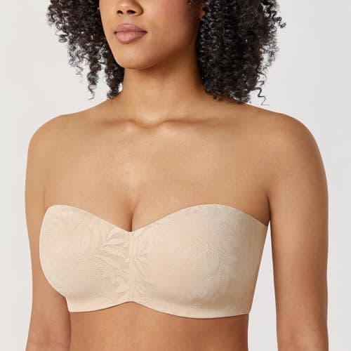 AISILIN Plus Size Big Bust Minimizer Lace Bandeau Bra