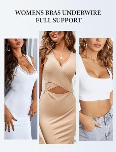 Upushall Balconette Push-Up Bra with Back Smoothing