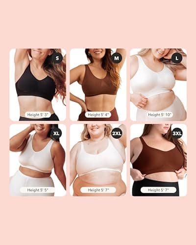 SHAPERMINT Wireless Push-Up Bralettes for Plus Size Women