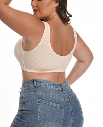 CERYIWER Front Closure Wireless Bras for Older Women