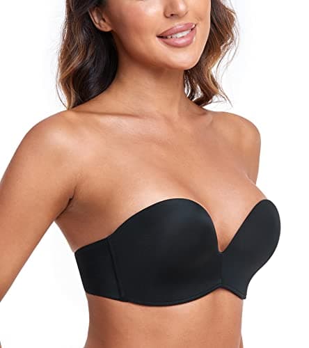 HACI Anti-Slip Push-Up Bra for Women Wireless Padded Stay Put
