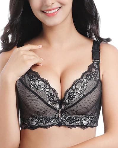 CAHL&FAUO Plus Size Padded Push-Up Bra 34A to 46D
