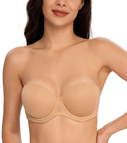HACI Full Figure Plus Size Underwire Strapless Red Carpet Bra