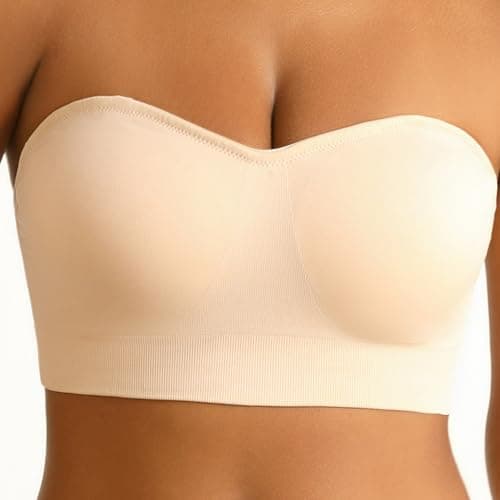 PRETTYWELL Wireless Padded Strapless Bra for Women