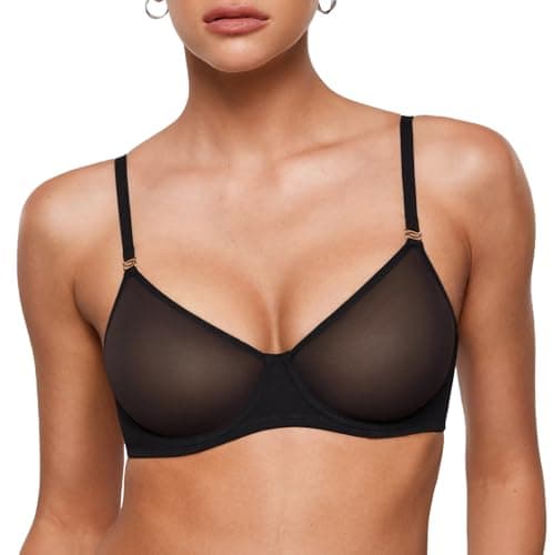 INLYRIC Women's Sexy Sheer Demi Balconette Bras