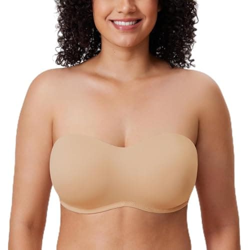 Delimira Women's Strapless Big Bust Minimizer Bra