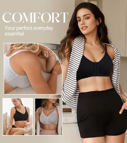 DotVol Women's Cotton Comfort Wireless Unlined Everyday Bra