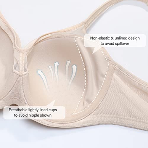 Delimira Women's Full Coverage Underwire Padded Support Bra