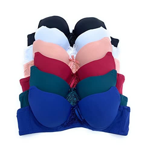 IHeyi 6-Piece Full Cup Wired Gentle Push-up Bra A/B/C