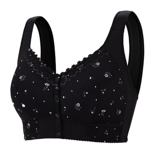 FHTECO Thin Cup Wireless Bras for Older Women