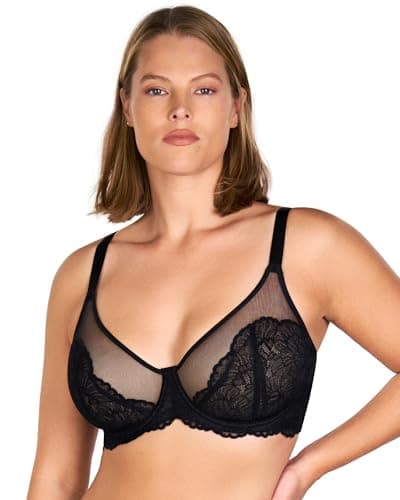 HSIA Minimizer Bra for Heavy Breasts, Full Coverage Lace Design