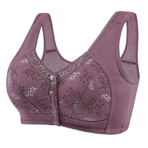 Comfortable Wireless Push Up Bralette for Women | Plus Size Seamless Cotton Snap Lace Bra