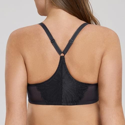 MELENECA Plus Size Front Closure Racerback Unlined Underwire Bra