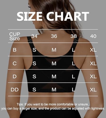 Irocue Women's Front Closure Posture Corrector Bra