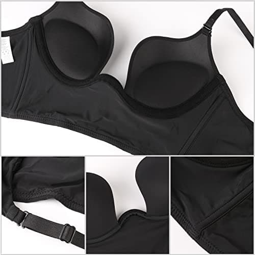HACI Deep Plunge Backless Push Up Bra for Bust Support