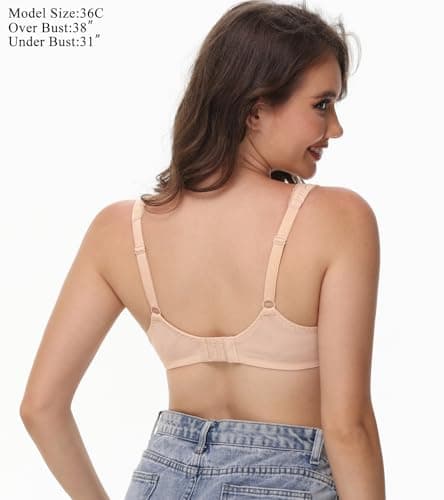 Percy Elle Women's Plus Size Sexy Balconette Bra