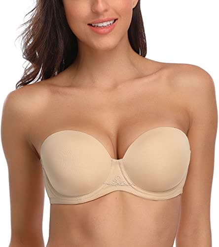 HACI Full Figure Plus Size Underwire Strapless Red Carpet Bra