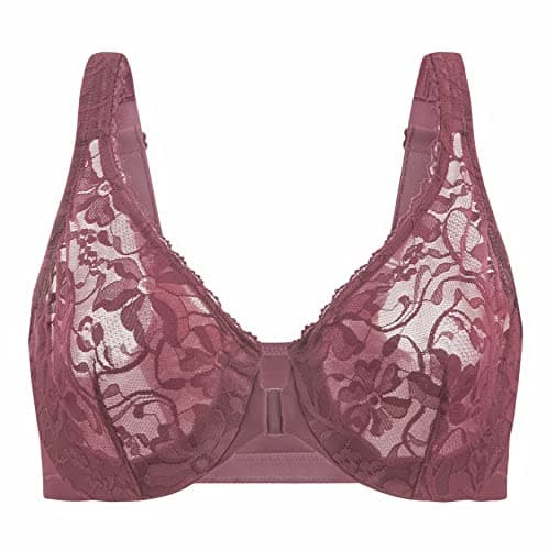 MELENECA Women's Plus Size Lace Underwire Bra