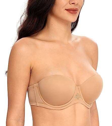 DotVol Plus Size Contour Underwire Bra with Multiway Strapless Back