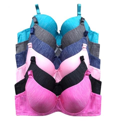 IHeyi 6-Piece Full Cup Wired Gentle Push-up Bra A/B/C