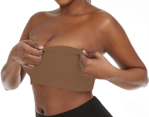 Zimcti Women's Comfortable Strapless Silicone Bandeau Bralette