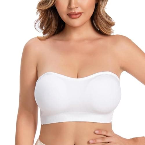 3 PackWireless Tube Top Bra for WomenBreathableSolid Color Stretchy BrasStraplessComfortable