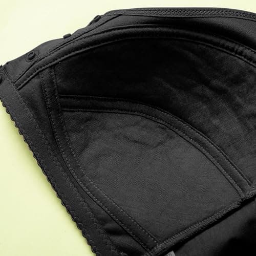 LIKEOULI Breathable Daisy Push Up Bra for Older Women with Snaps